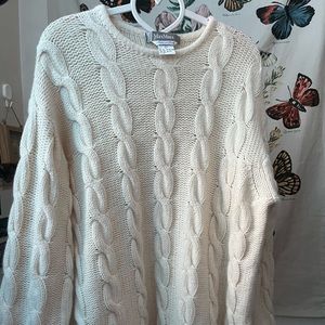 White CableKnit Sweater
